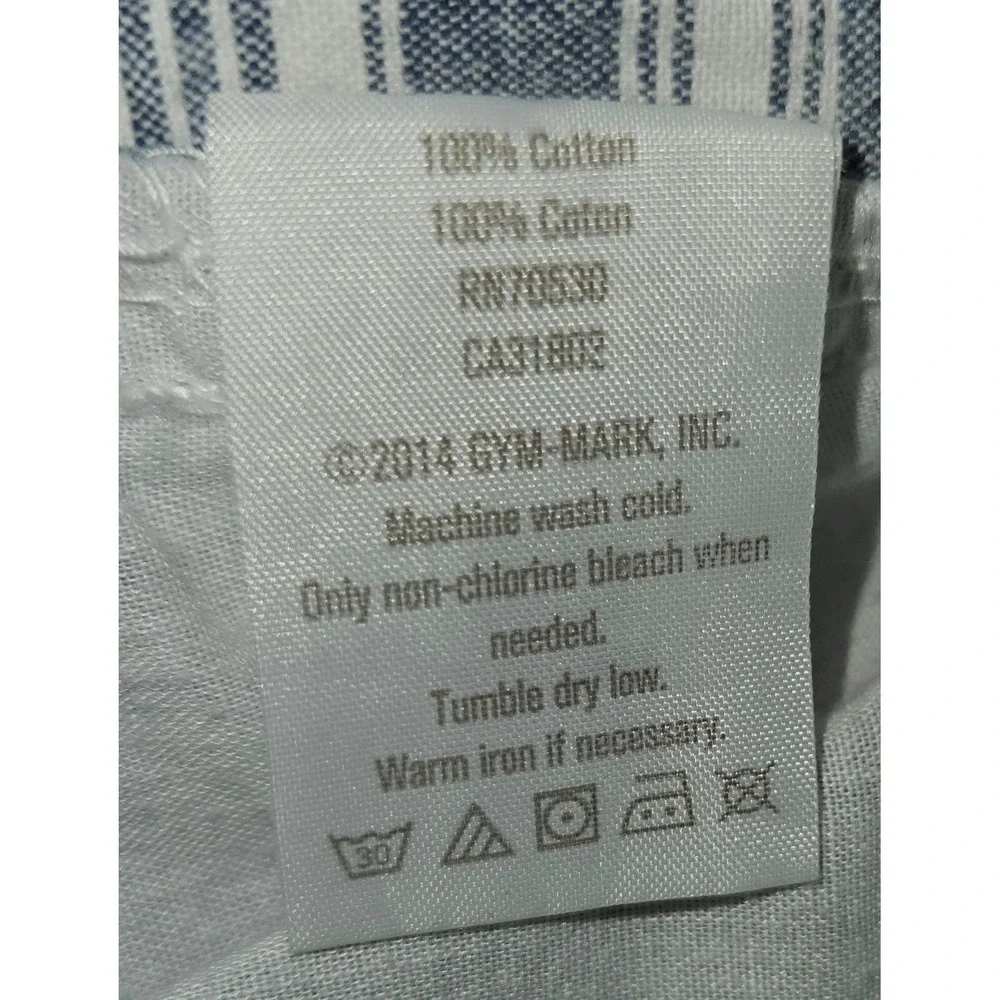 Crazy 8 Boys Size 8 Striped Shorts Blue White Cotton Flat Front Casual Summer